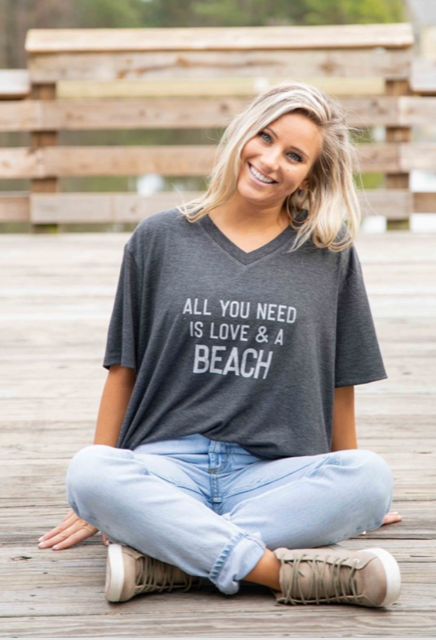 Love and a Beach - V neck