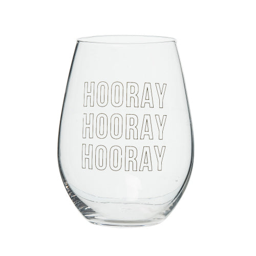 Hooray Hooray Hooray Wine Glass