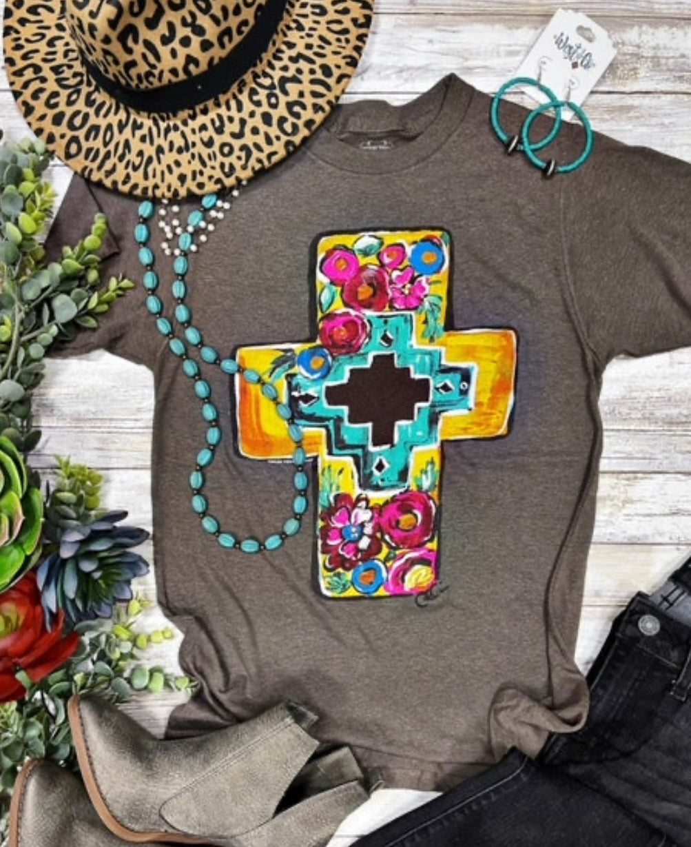 Callies Floral Cross - Texas True Threads