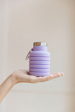 Load image into Gallery viewer, Collapsing Silicon Water Bottle in Purple