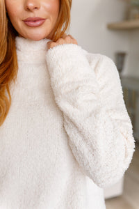 Expecting Snow Mock Neck Boucle Sweater - Very J