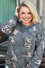Load image into Gallery viewer, Carrie Camo Sweatshirt - Texas True Threads