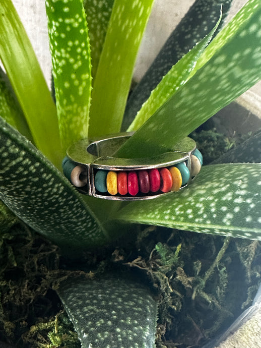Multi Colored Beaded Stretch Ring