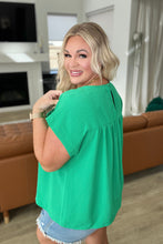 Load image into Gallery viewer, Airflow Babydoll Top in Kelly Green
