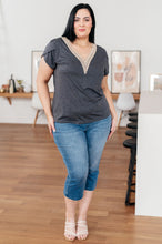 Load image into Gallery viewer, It&#39;s Elemental Lace Trim V-Neck Top