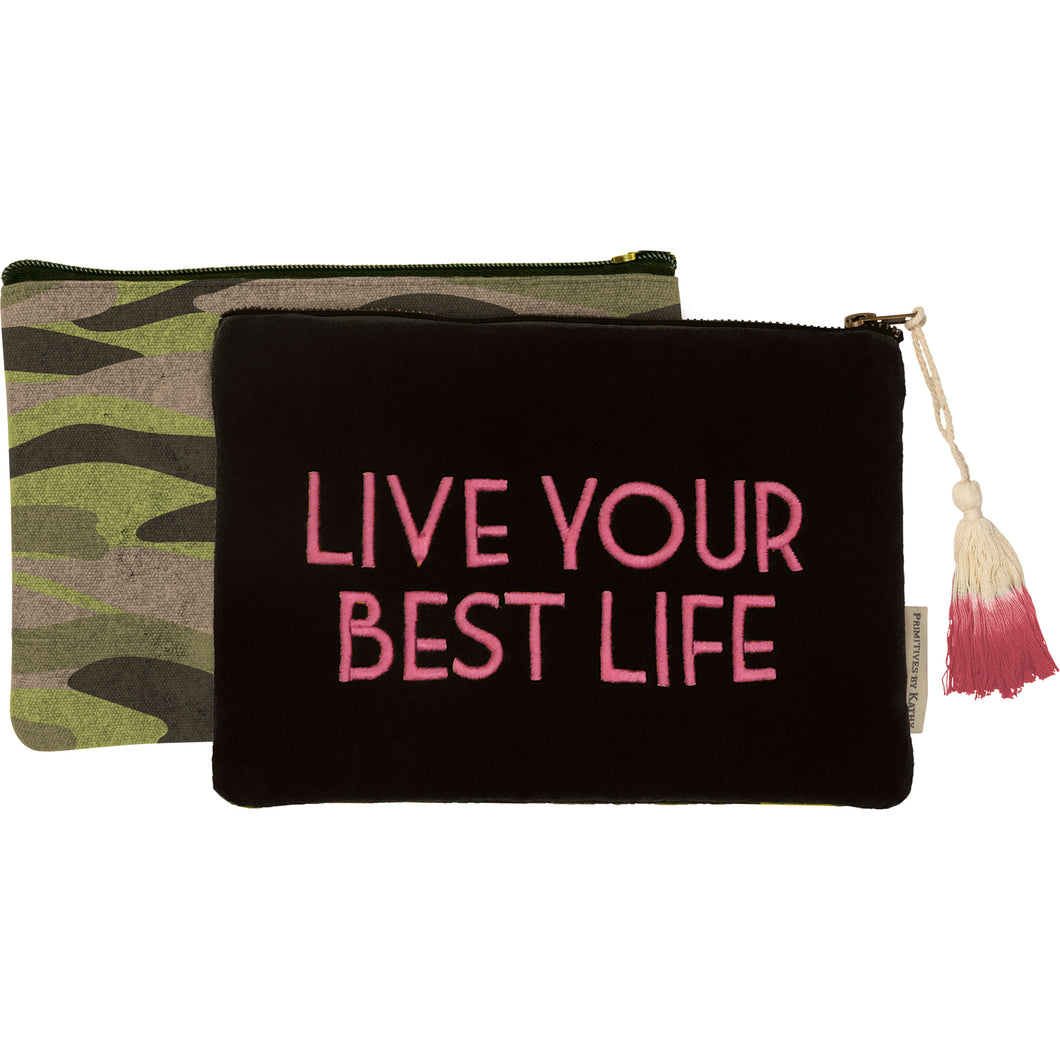 Live Your Best Life  - Zipper Folder