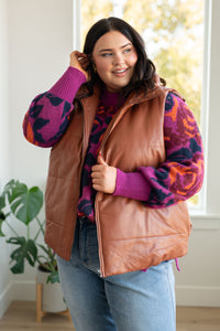 Persistence Pays Off Faux Leather Puffer Vest - Andree by Unit - Warehouse
