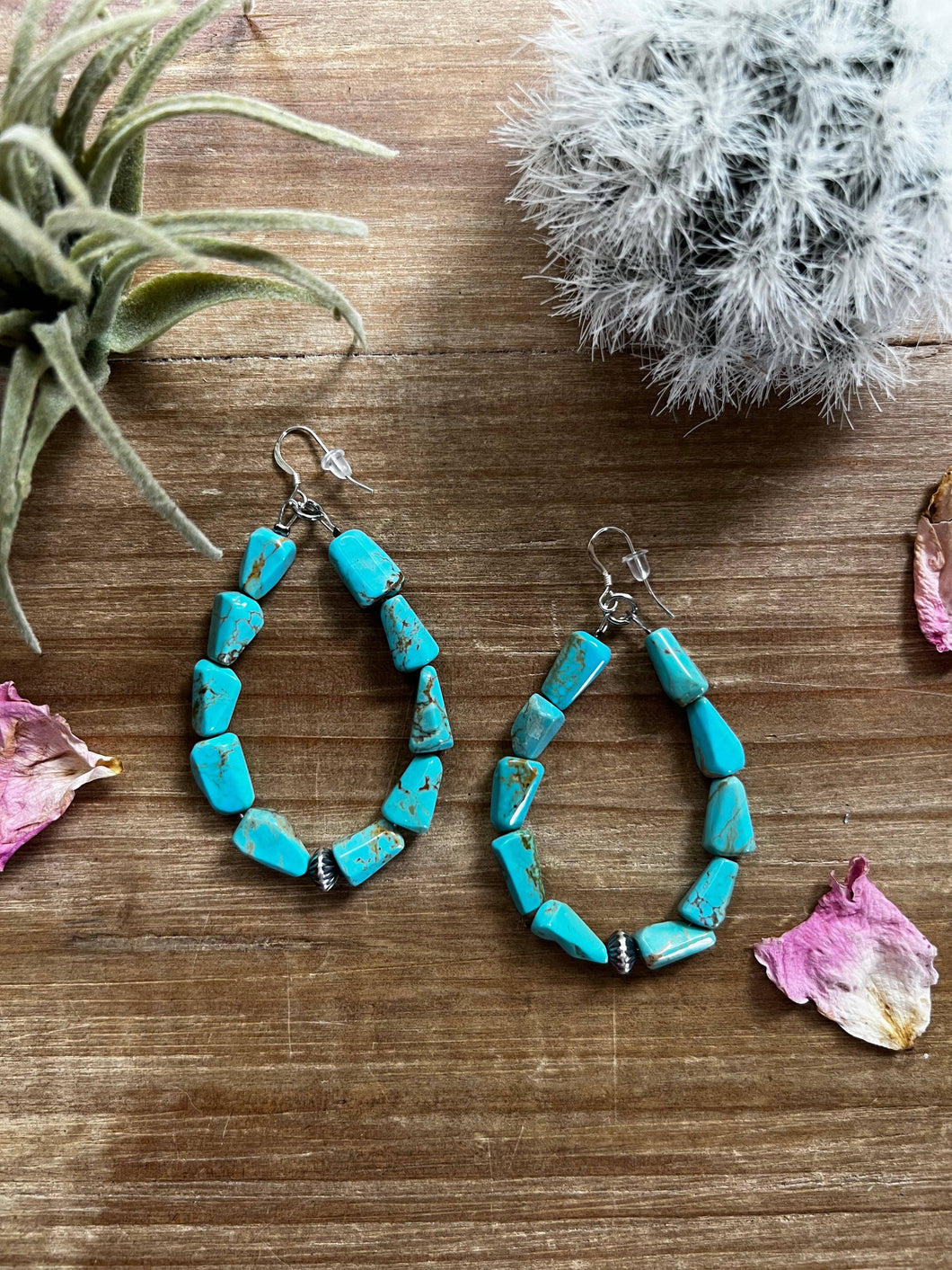 Albuquerque - Real Turquoise and Navajo Earrings