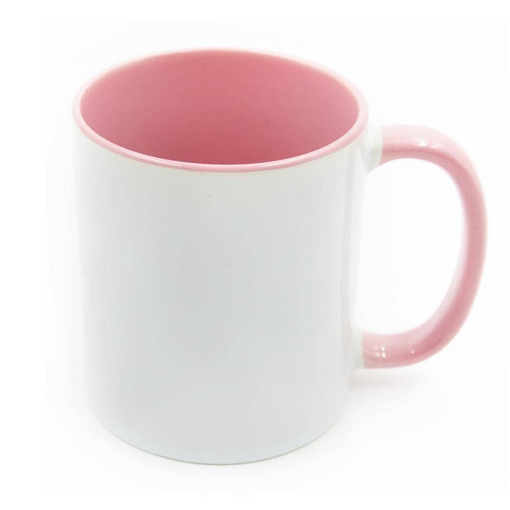 Blanks of Happiness - 11oz Inner & Handle Light Pink Sublimation Mug