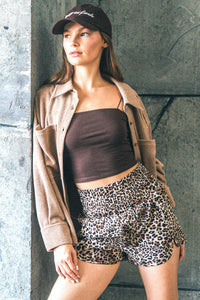 Mocha Leopard Shorts